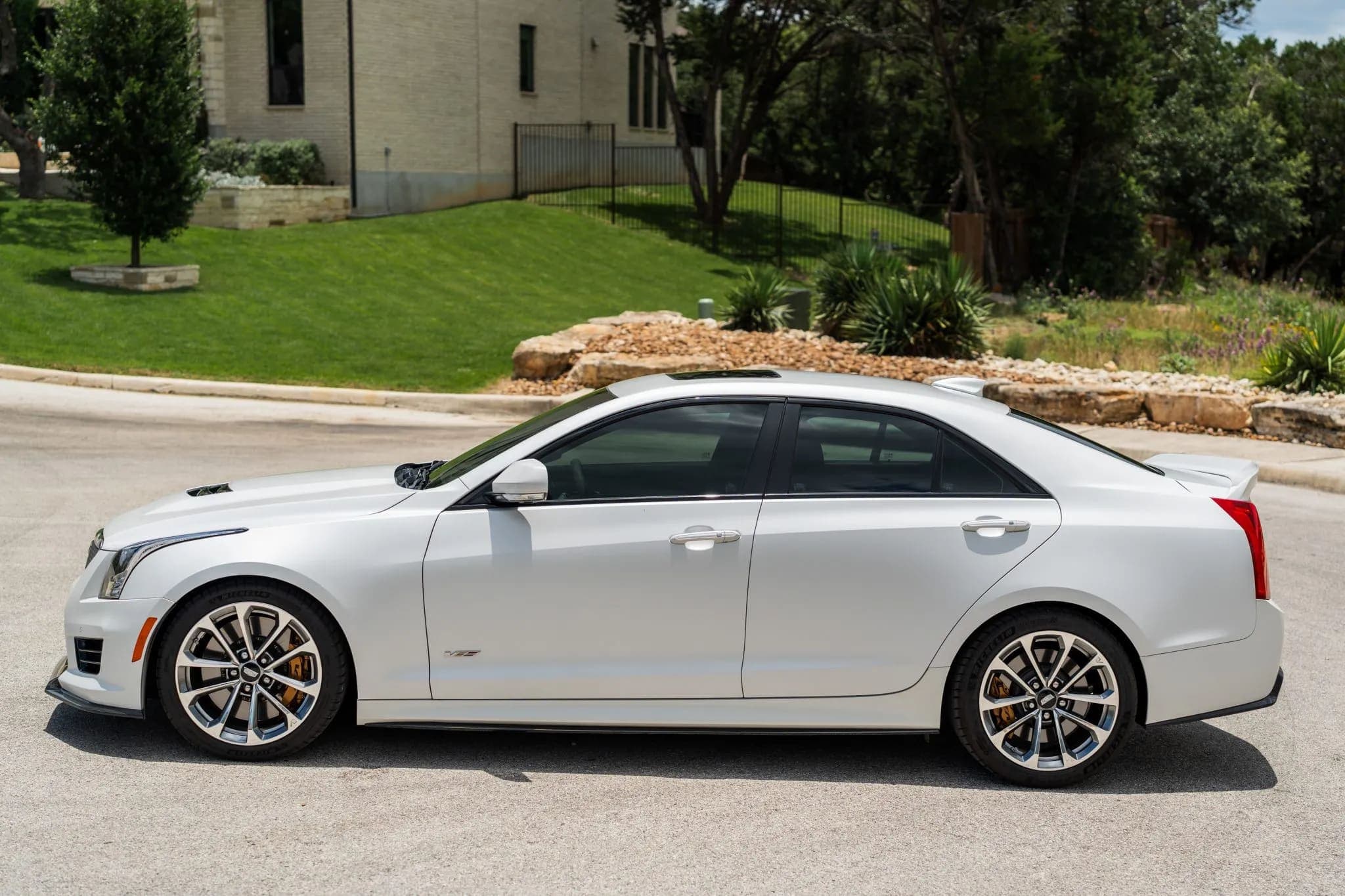 13k-Mile 2016 Cadillac ATS-V Crystal White Frost Edition Sedan, view