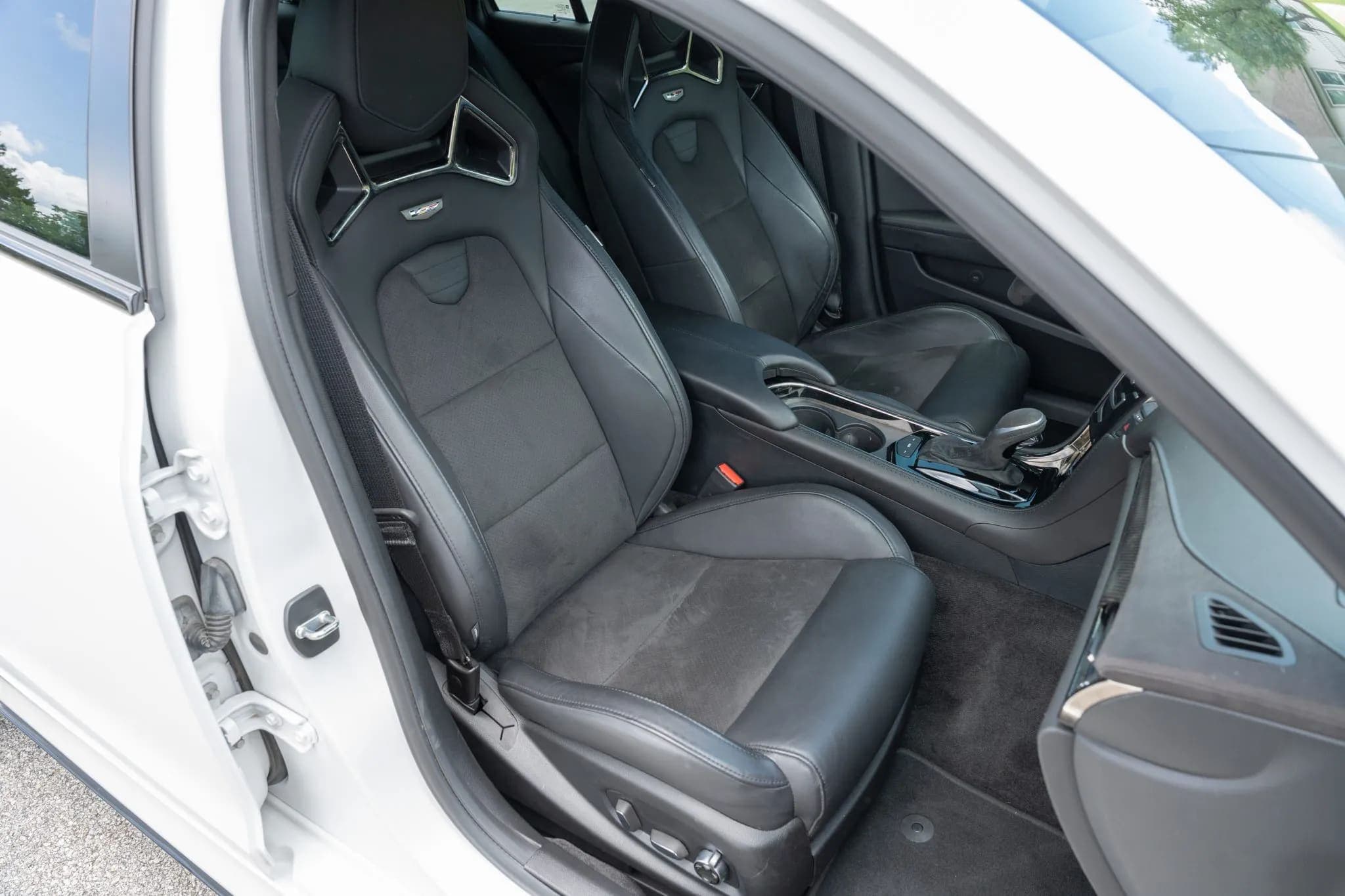 13k-Mile 2016 Cadillac ATS-V Crystal White Frost Edition Sedan, view