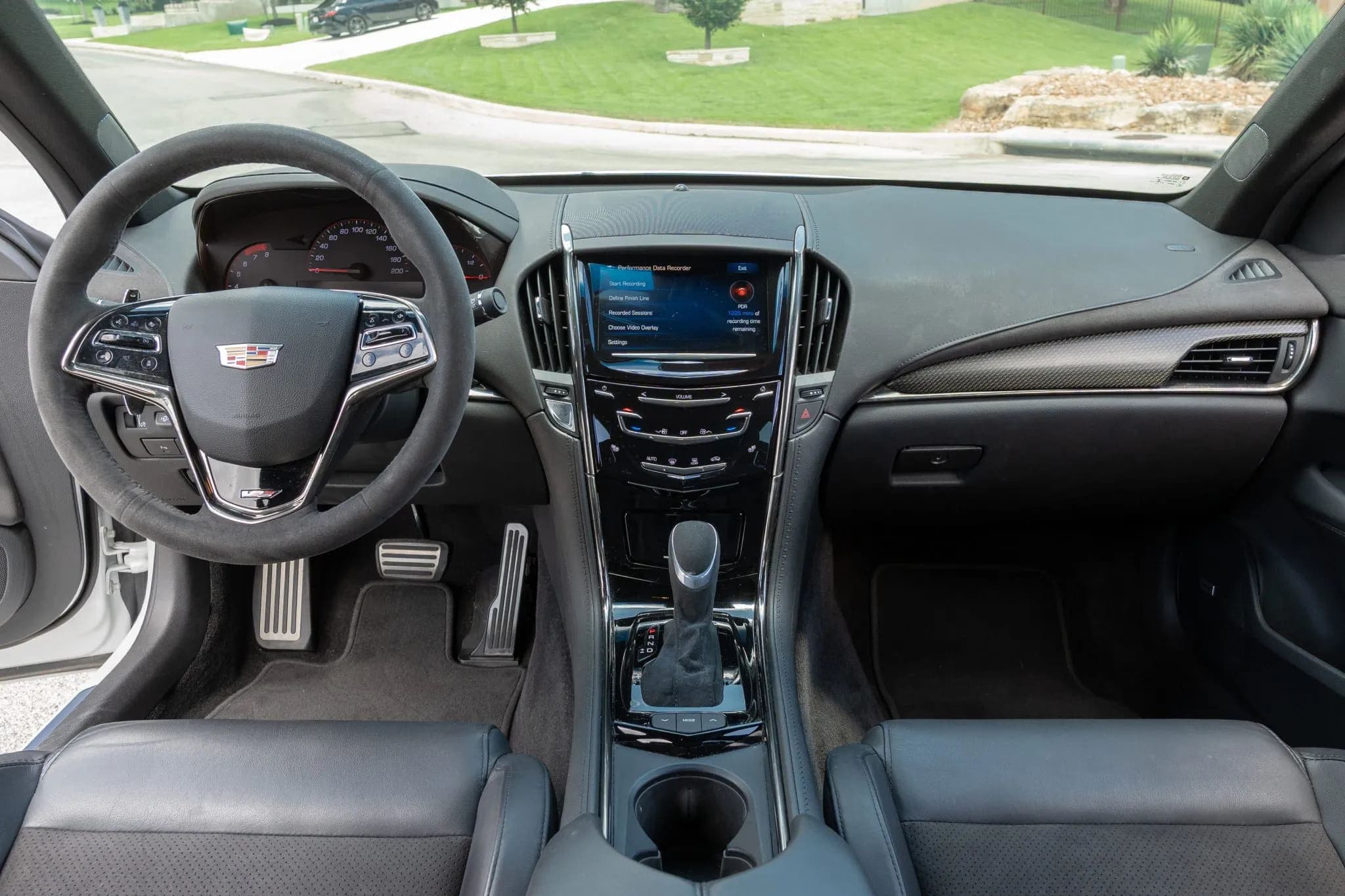 13k-Mile 2016 Cadillac ATS-V Crystal White Frost Edition Sedan, view